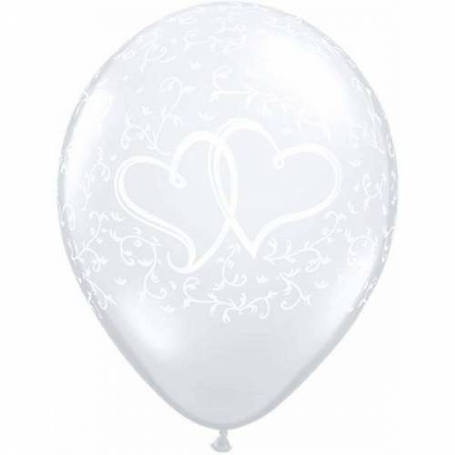 Entwined Hearts Diamond Clear 11 inch