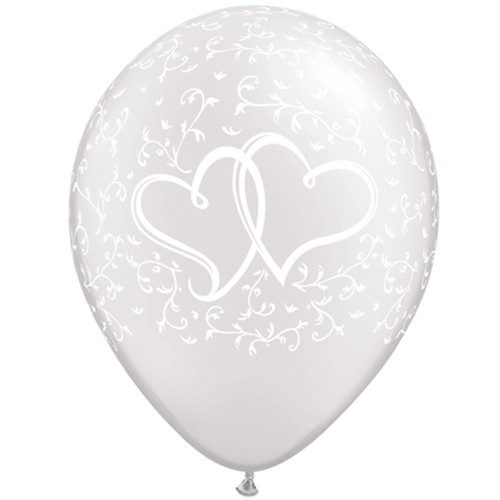 Entwined Hearts Pearl White 11 inch