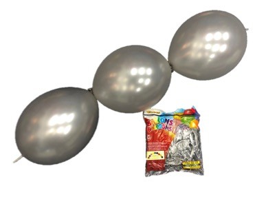 Globos Linking Metallic Zilver